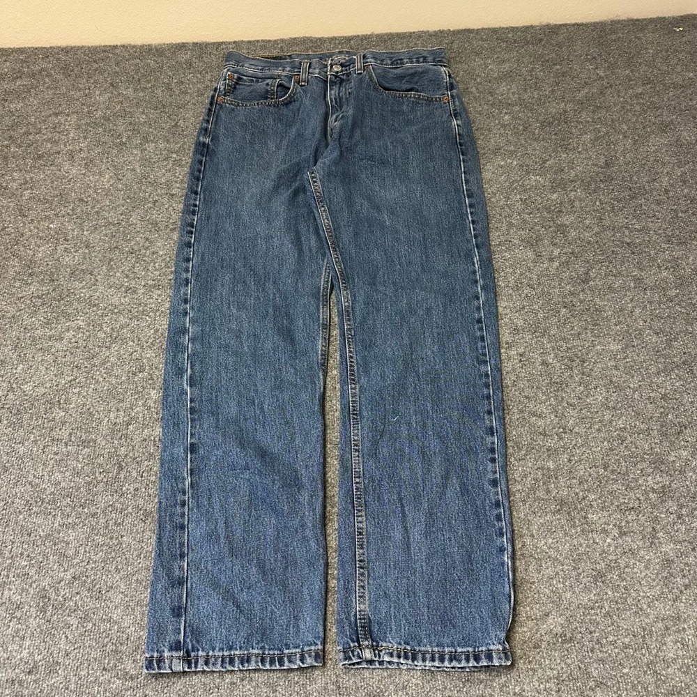 Levi's Jeans Mens Size 34 Blue 505 Regular Fit Straight Leg Denim Pants